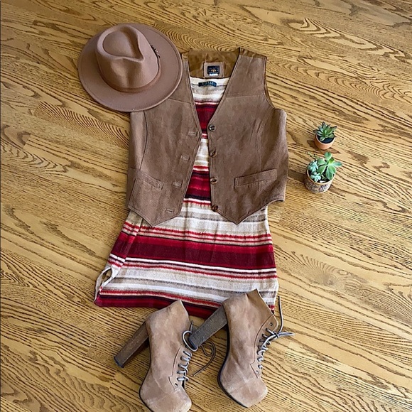 Route 66 Jackets & Blazers - Vintage boho/western leather vest